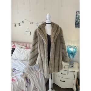 dennis basso faux fur coat